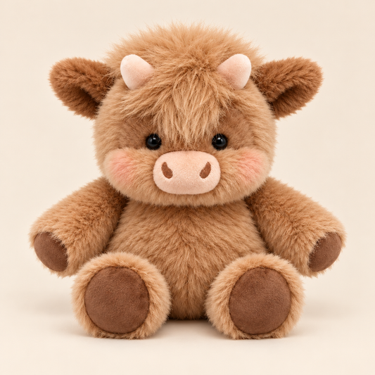 Mini Cuddle Cow Plush Keychain